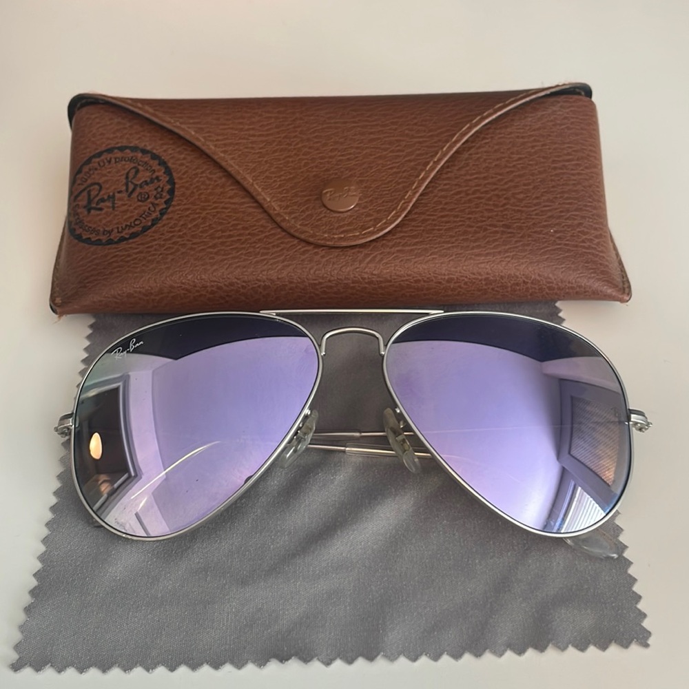 Purple Aviator Ray Ban W/ Case